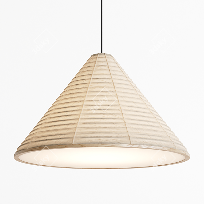 Japanese Style Karimoku Pendant Light 3D model image 1