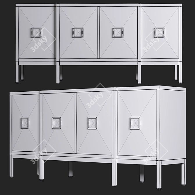 Weiss Hillsboro Buffet Console 3D model image 4