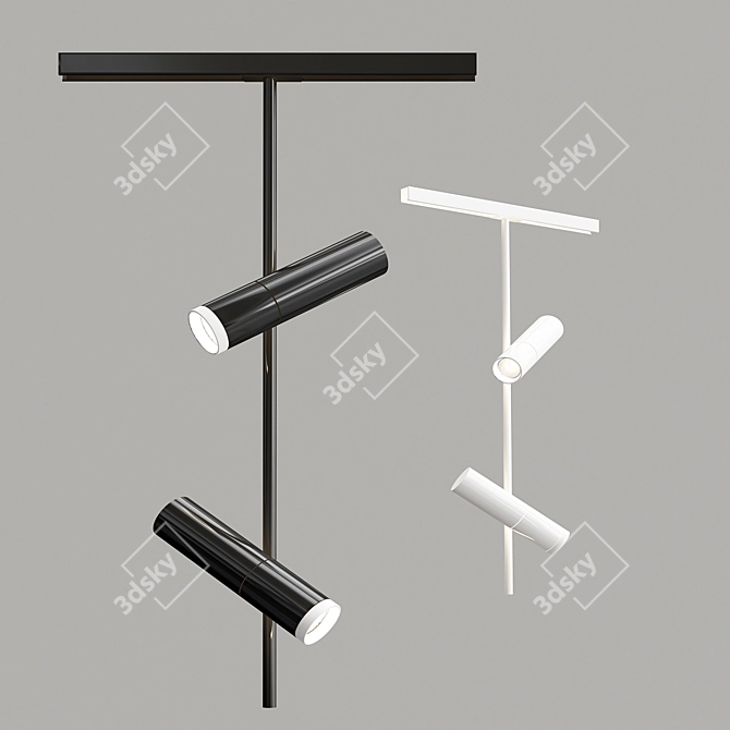 Sleek Novotech Batra Track Lamp 3D model image 2