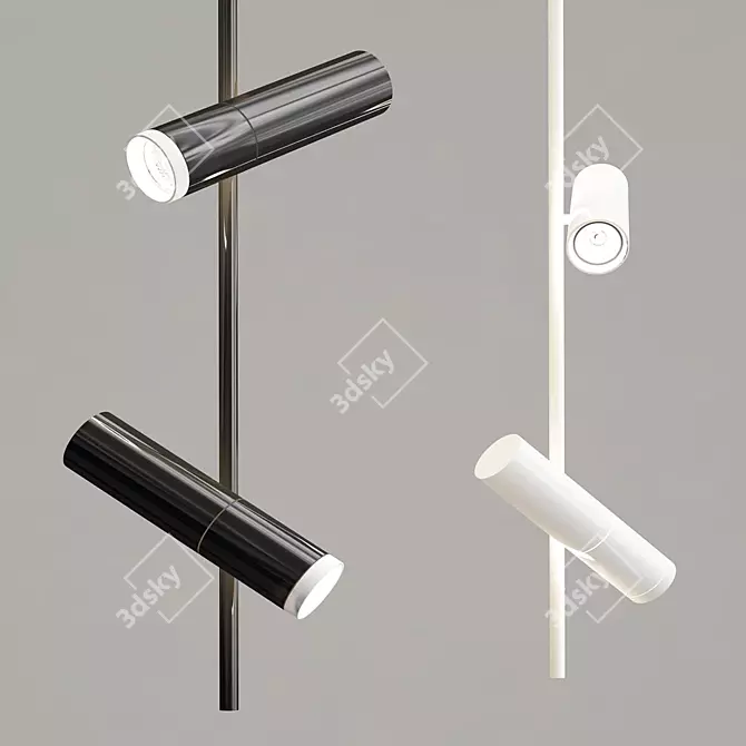 Sleek Novotech Batra Track Lamp 3D model image 4