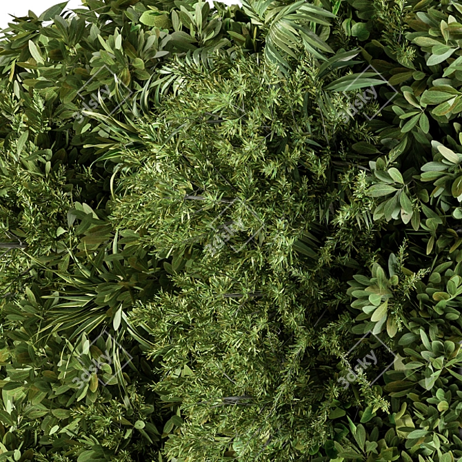 Green Oasis Deluxe Outdoor Plant Set 3D model image 4