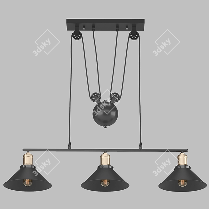 Minsk Pendant Lamp: Stylish and Adjustable Lighting Solution 3D model image 3