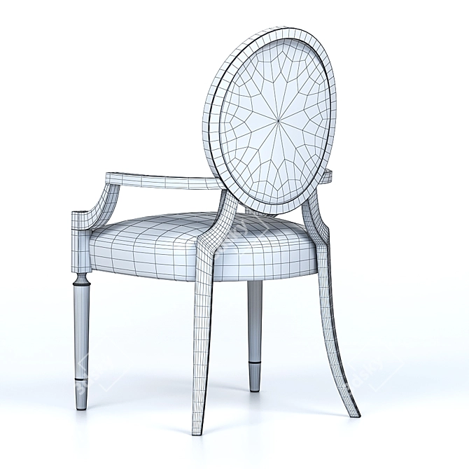 Caracole Regal Dining Chair: Elegant Design & Comfort 3D model image 4