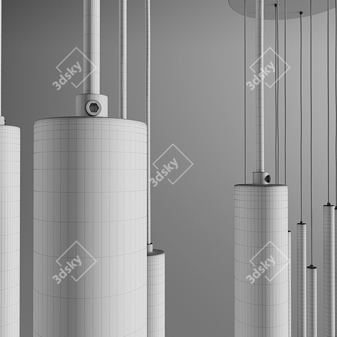Futuristic Zwis Zuma Pendant Lamp 3D model image 4