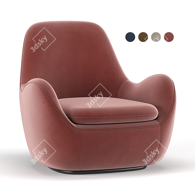 Modern 2013 Nova Swivel Chair 3D model image 1