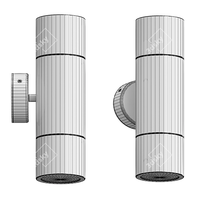 Modern Tivah Up Down Wall Light 3D model image 2