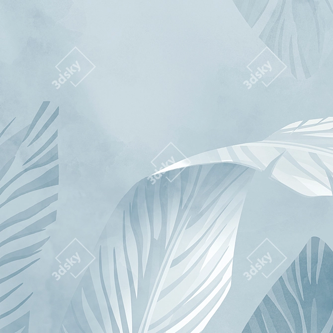 Tropical Vibes: 42415 Banana Leaves Wallpapers 3D model image 6