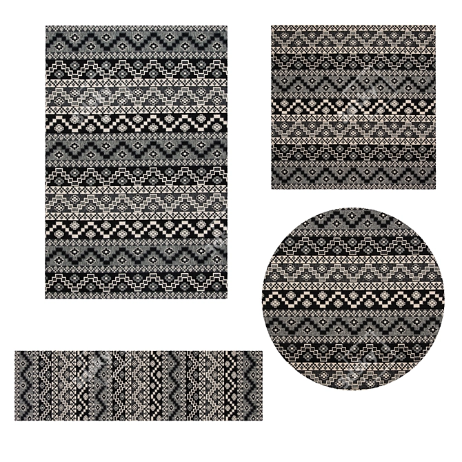 Versatile Set of 8 Rugs: VRayFur, VRayDisplacementMod, CoronaDisplacementMod 3D model image 1