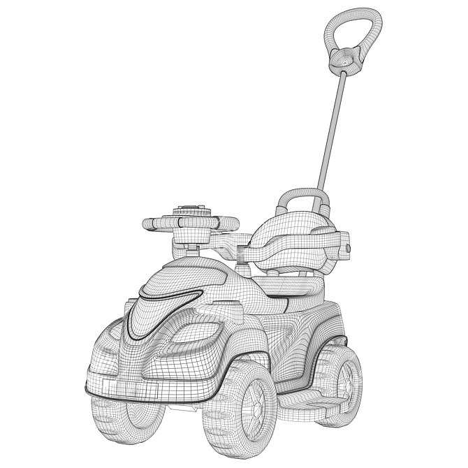 Mini Speedster Toy Car 3D model image 7