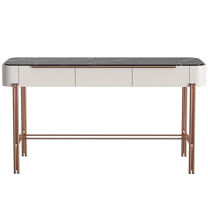 Modern Bamboo Console, Praddy - NATUR Collection 3D model image 2
