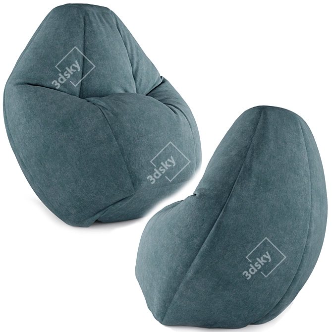 Ultimate Comfort Bean Bag - Pear Shape 3D model image 4