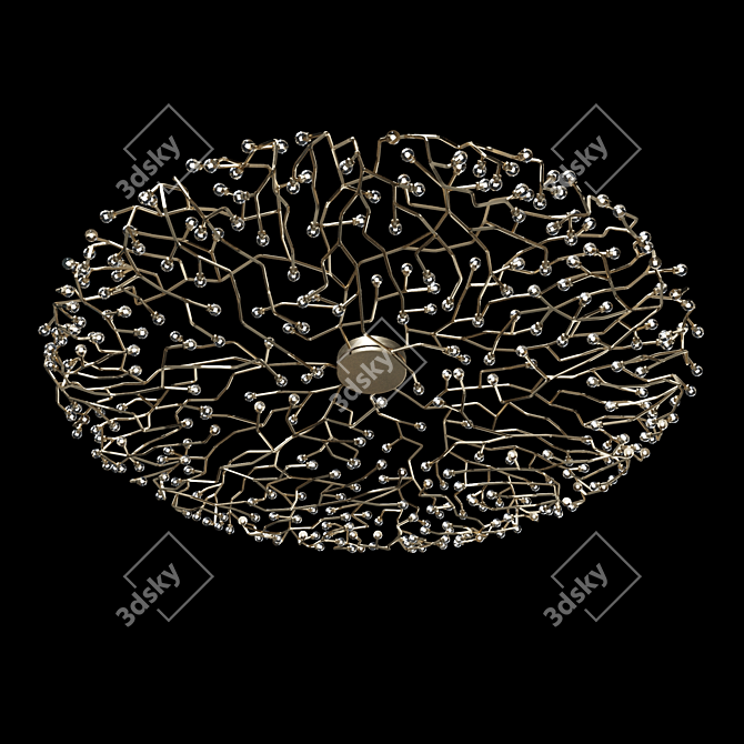 Branches of Light Elliptical Chandelier 3D model image 1