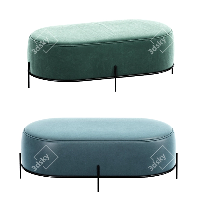 Lifa Ottoman: Stylish Ottoman Footstool 3D model image 3