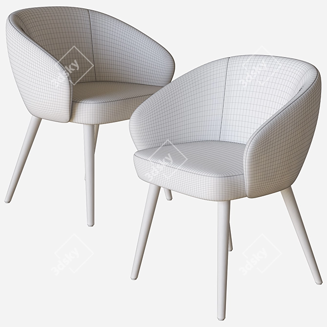 Botero Mignon Armchair: 3D Model 3D model image 4