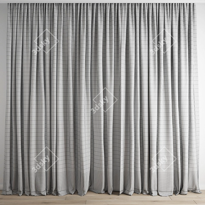 Polygonal Curtain Model 3D model image 4