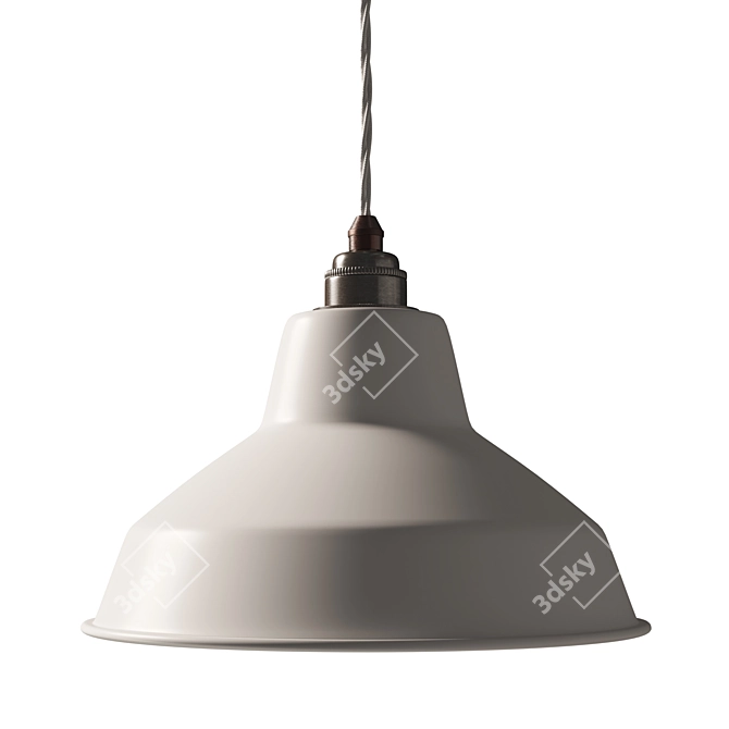 Industrial Chic Pendant Light 3D model image 2