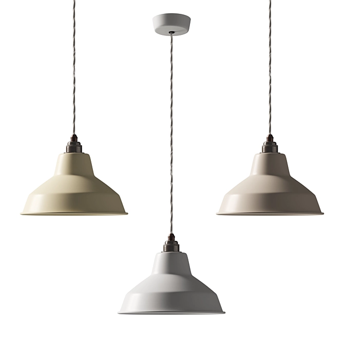 Industrial Chic Pendant Light 3D model image 5