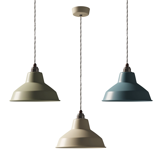 Industrial Chic Pendant Light 3D model image 6