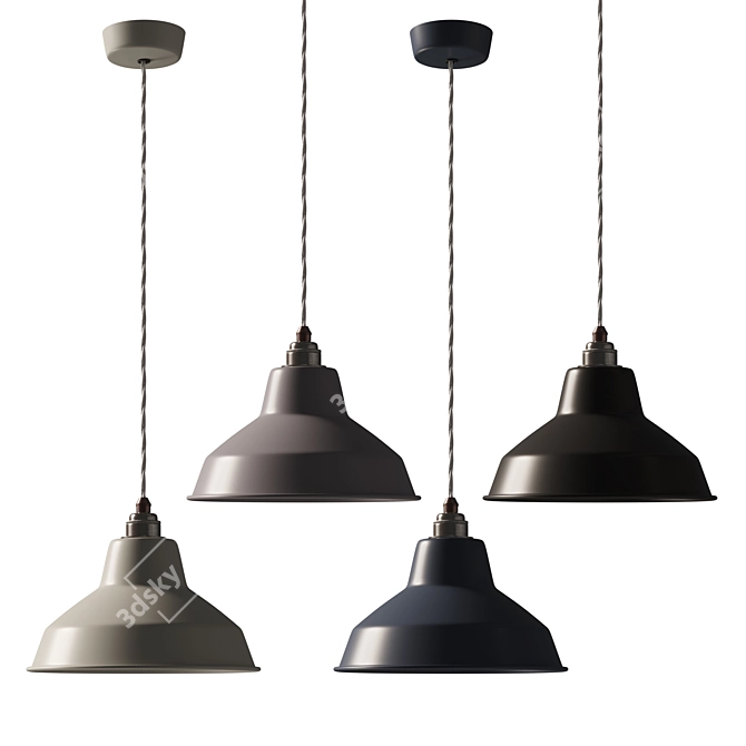 Industrial Chic Pendant Light 3D model image 7