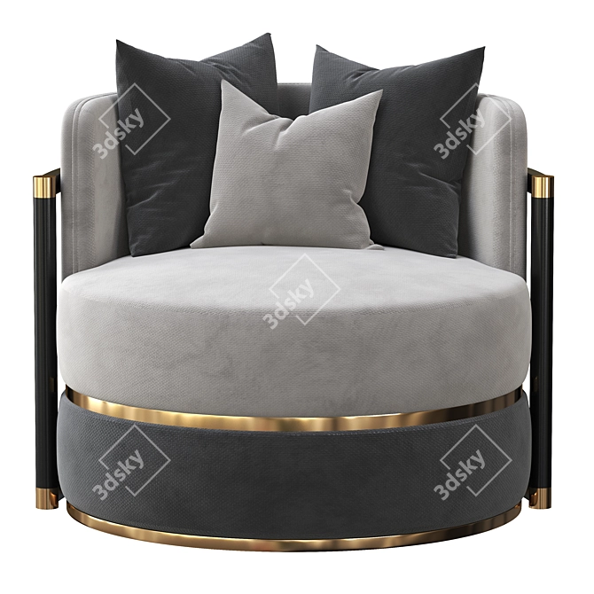 Cosy COMO Armchair: Stylish and Comfortable 3D model image 2