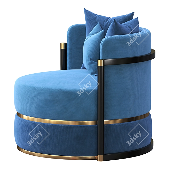 Cosy COMO Armchair: Stylish and Comfortable 3D model image 4