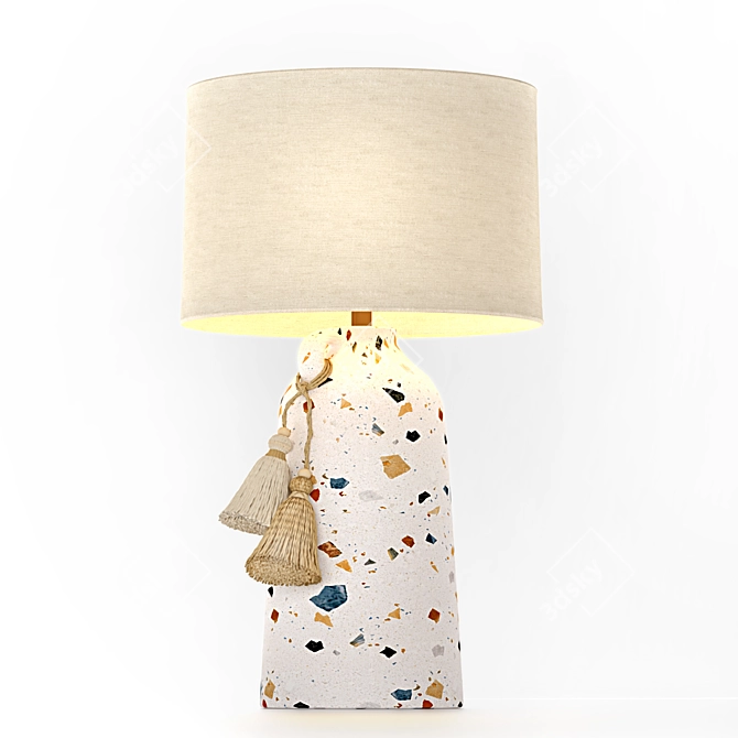 Terrazzo Bliss: Handcrafted Table Lamp 3D model image 1