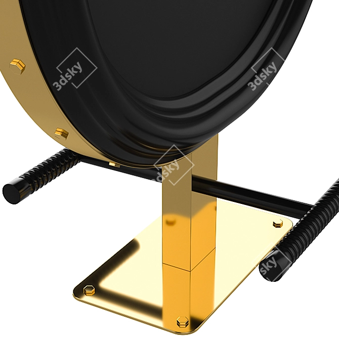 Black Hairdresser Table Mirror 3D model image 2