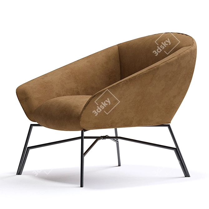 Elegant Lennox Armchair: A Perfect Blend of Style and Comfort 3D model image 2