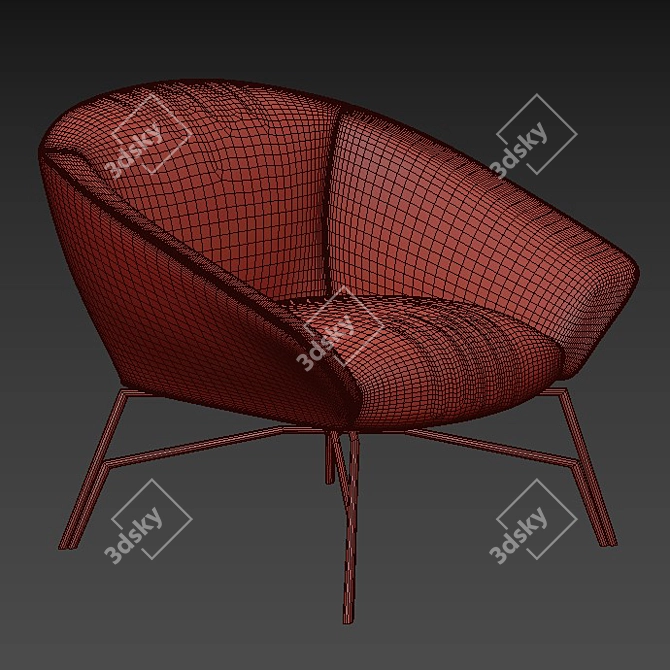 Elegant Lennox Armchair: A Perfect Blend of Style and Comfort 3D model image 3