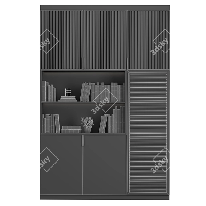 Versatile Modular Cabinet: High-Quality Shelves & Stunning Renders 3D model image 4