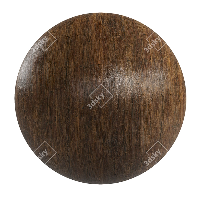 Aged Oak Wood Texture 3D model image 1