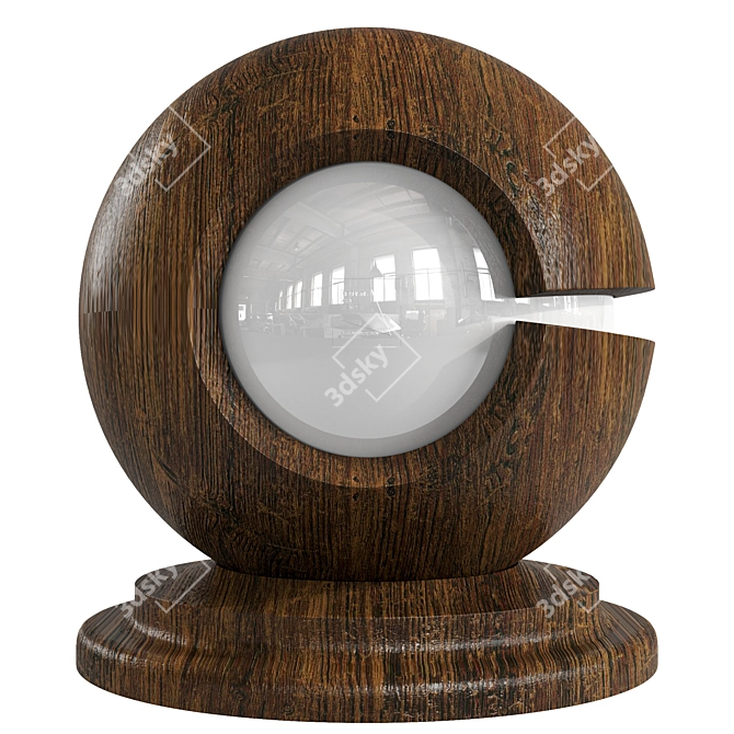 Aged Oak Wood Texture 3D model image 3
