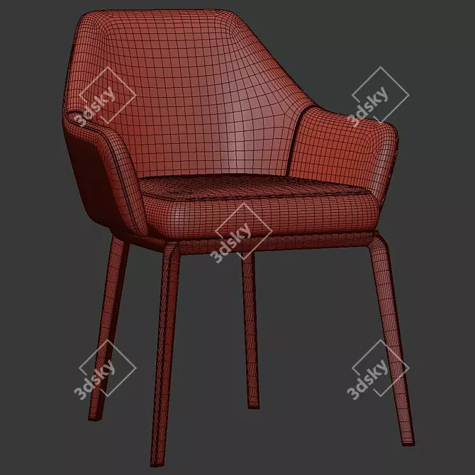 Elegant 1743 Chair: Tecni Nova's Masterpiece 3D model image 5