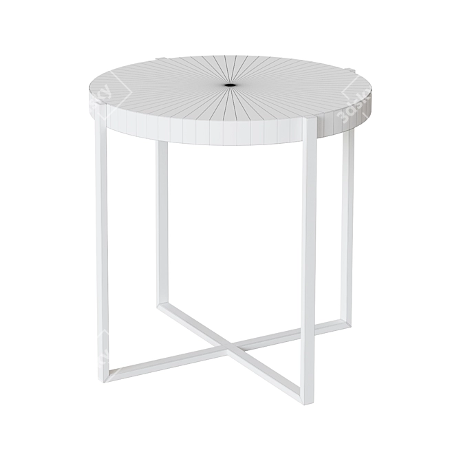 Sleek Metal Coffee Table 3D model image 2