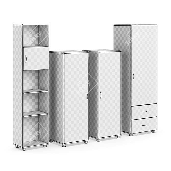 Legenda Storage Solution Set 3D model image 5