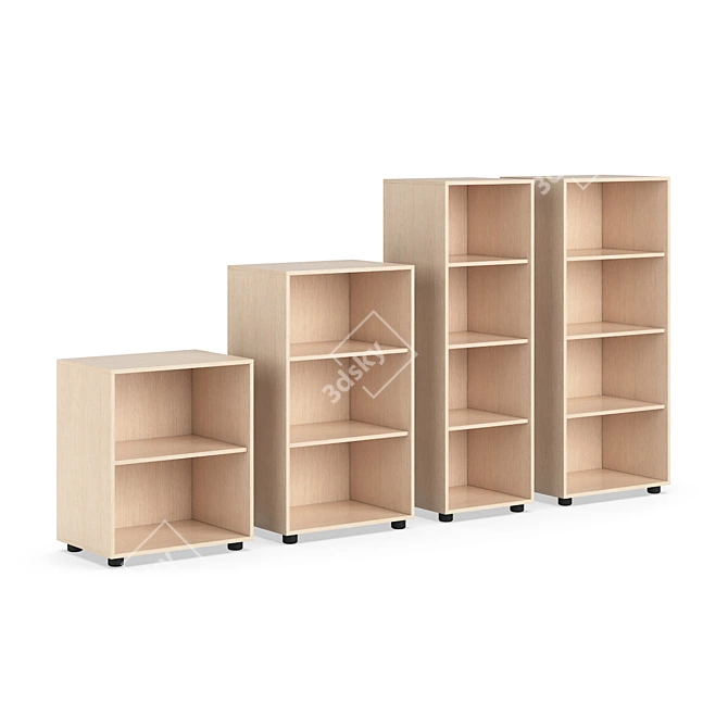 Legenda Multi-Storage Shelving Tower 3D model image 1