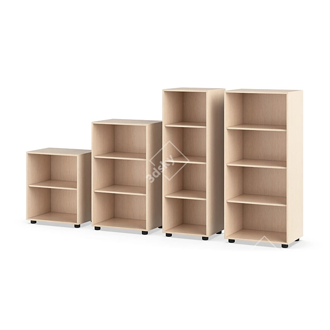 Legenda Multi-Storage Shelving Tower 3D model image 2