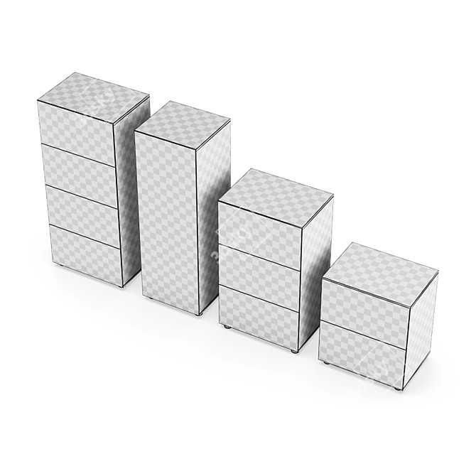 Legenda Multi-Storage Shelving Tower 3D model image 5