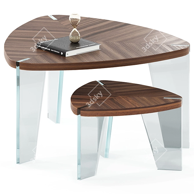 Sospeso Coffee Table: Italian Craftsmanship 3D model image 1