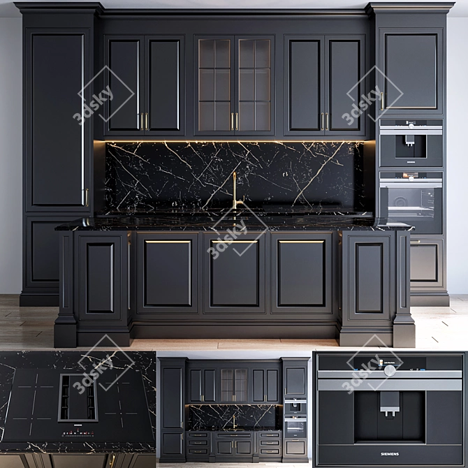 Siemens-Brizo Kitchen Unit 3D model image 1