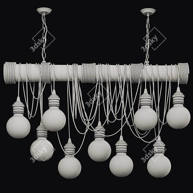 Title: Elegant Pendant Light Fixture 3D model image 5