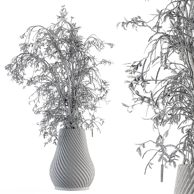 Elegance in a Vase - Dried Branch 3D model image 4