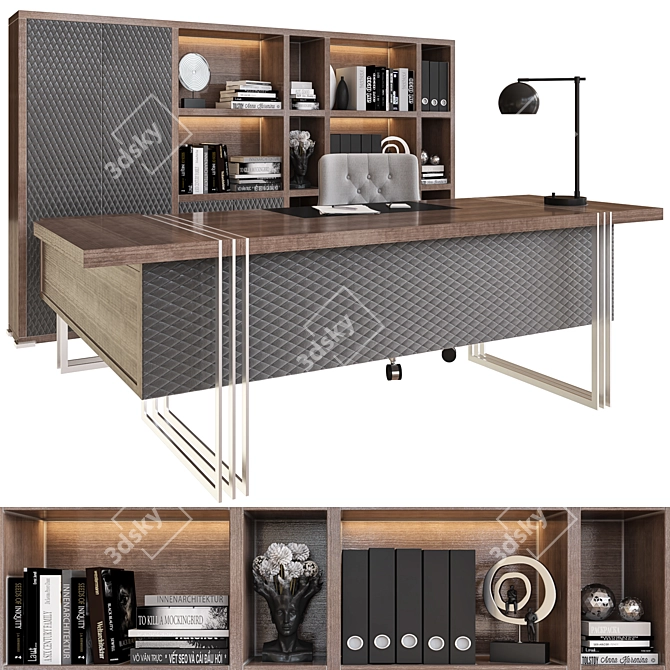 Modern Loft Office Furniture 3D model image 1