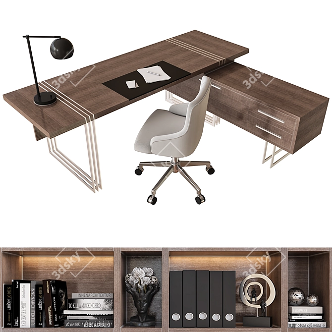 Modern Loft Office Furniture 3D model image 3