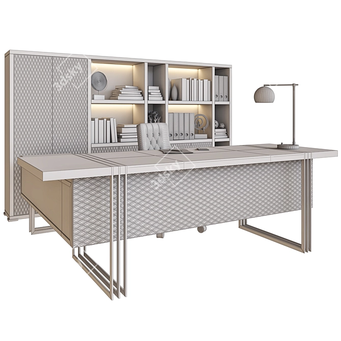 Modern Loft Office Furniture 3D model image 4