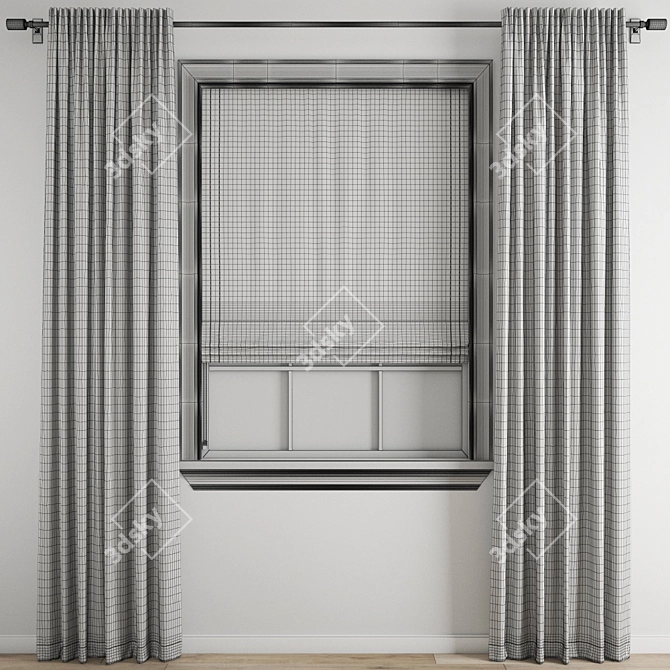 Poly Curtain Model 3D model image 5