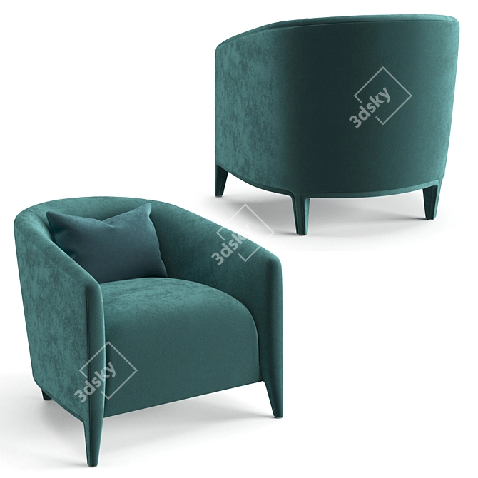 Luxurious Fendi Casa Sabrina: Elegant Armchair 3D model image 3