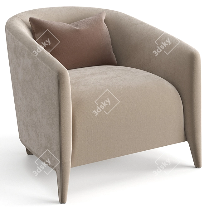 Luxurious Fendi Casa Sabrina: Elegant Armchair 3D model image 6