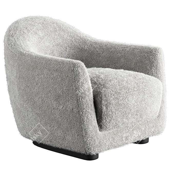 Minimalist Comfort: Djo Armchair 3D model image 1