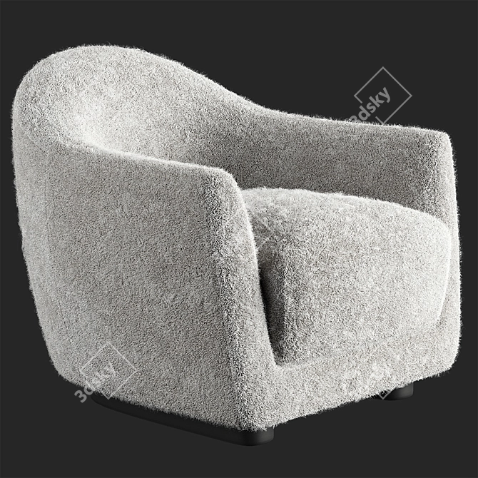 Minimalist Comfort: Djo Armchair 3D model image 4